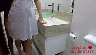 I fucked my hot friend doggystyle in her bathroom