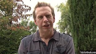 Beautiful Blonde Bent Over for Intense Doggystyle Sex Outdoors