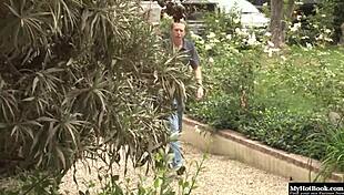 Beautiful Blonde Bent Over for Intense Doggystyle Sex Outdoors