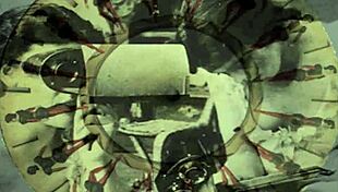 Vintage illustration captures antique cartoon scenes from retro era