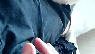 look at this close up of big dick and feet in homemade scene