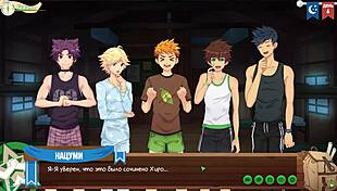 keitaro jerks off in the shower during camp episode 6