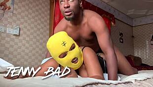 jenny bad behind the scenes gets bent over for doggystyle fucking with a big black cock in the dressing room