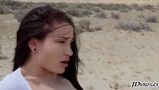 super horny babe is a cock hungry slut outdoors