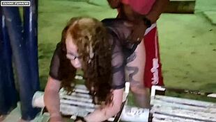 Realizing Fetish with Friends in Public Square Blowbang