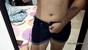 Skinny Amateur Masturbates In Front Of Mirror!