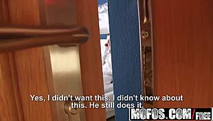 feeling so horny, the gorgeous brunette rides her voyeur passionately in pervs on patrol