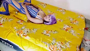 I fuck her and cum on her face, she loves eat my big dick, hanif and adori