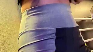 Catch slut masturbating in gym bathroom