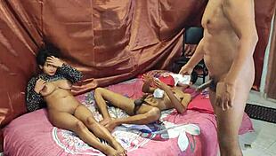 Stepsister Gets Creampie And Facial In Sex Game Threesome