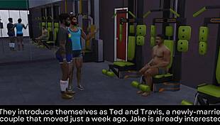 Owen and Jake fuck the new neighbor couple in this gym group foursome.