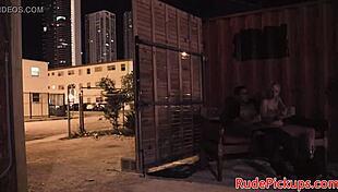 that teen's getting doggystyled hard in public, wow!