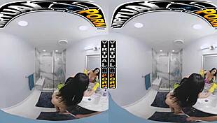 in this vr scene, sandy love the latin maid services a monster cock