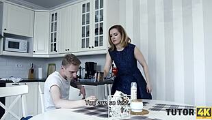 Guy Creams Teacher's Face Then Shoves Cock Into Her Tight Hole