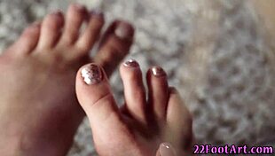 Footjob Babes Toes Leading to Cumshot