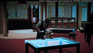 3D Hentai Anime Cartoon: Red And Blue Teen Girls Get Intense Fucking