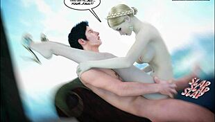 in this 3d comic, a young girl sucks a monster cock.