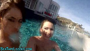 brunette amateur teen eats babes pussy in outdoor pov scene