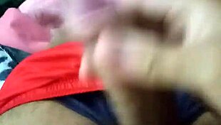 This is a steamy handjob session in bed, guys! 🔥