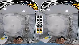 in this vr scene, sandy love the latin maid services a monster cock