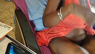 Ebony milf fucks rough