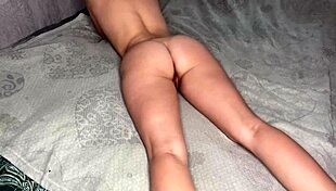 fucks herself with her fingers in an excited pussy, getting that ass and masturbation going wild