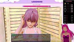 Vtuber Lewdneko explores wild scenes in Harem Hotel part 27