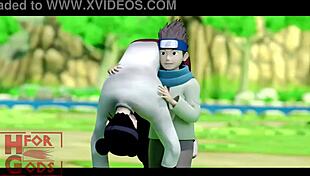 A nice post training hentai creampie in big ass anime sex