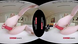 Blonde Feels Joy With Dildo In VR