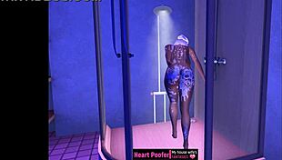 Cartoon Character Gets Wild In The Shower!