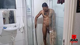 After Recording, Boss Araujo Enjoys Relaxing Shower