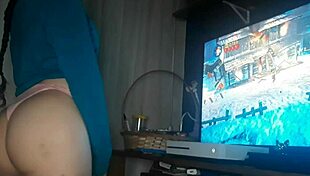 this gamer girl was playing with my cock