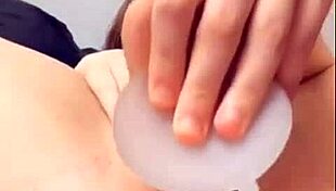  Riding this big dildo, wanna see me cream on it?