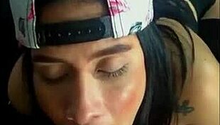 Venezuelan teen gives big cock blowjob to her brother on webcam