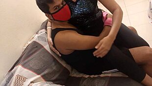 Beautiful Cute Petite Desi Sucks Huge Black Cock. Horny Girlfriend Achieves Orgasm With Monster Shaft