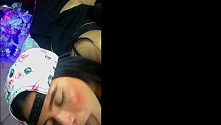 Venezuelan teen gives big cock blowjob to her brother on webcam