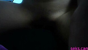 this petite latina babe is toying with her shaved pussy at home. it's an amateur session.