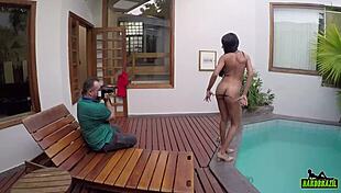 Alice lemes exclaims 'look at my big clit!' while stripping for hardbrazil photos!