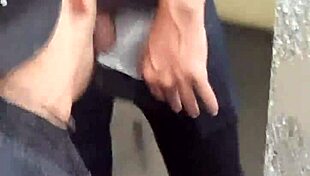 Sucking married man's dick in public toilet, caught by cleaner