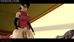 Man, Hinata sleeps deep while I pound her hard, oops!