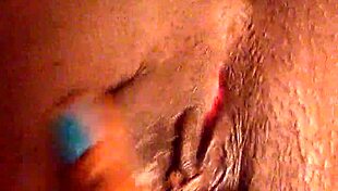 Ebony Woman Fingers Her Pretty Pussy In Close-Up Masturbation