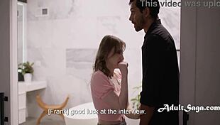 Landlord's open door lets couple fuck with huge cocks.