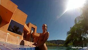 abigail mac has pool fun with big tits and ass