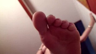 Stomping POV with Dirty Feet Toes Femdom Footjob Cum