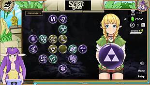 Fucking Blonde Linkle in Hentai with Blowjob and Masturbation