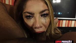 Blonde Feels Intense Pleasure in Deep Throat and Anal Prolapse Fuck