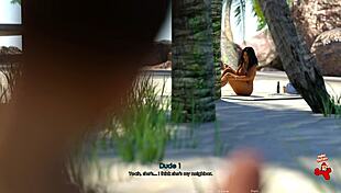 anna exciting affection ep 57 - anna naked on the beach