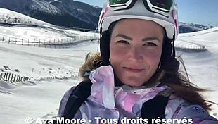 ava moore surprises skiers with ass fucking in public