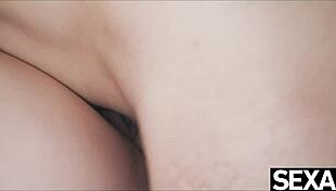 Snowed-in lovers heat up with horny riding