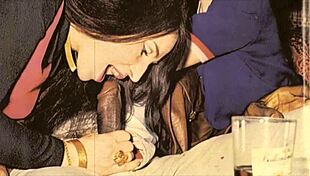 vintage interracial threesome unveils a hairy retro fantasy